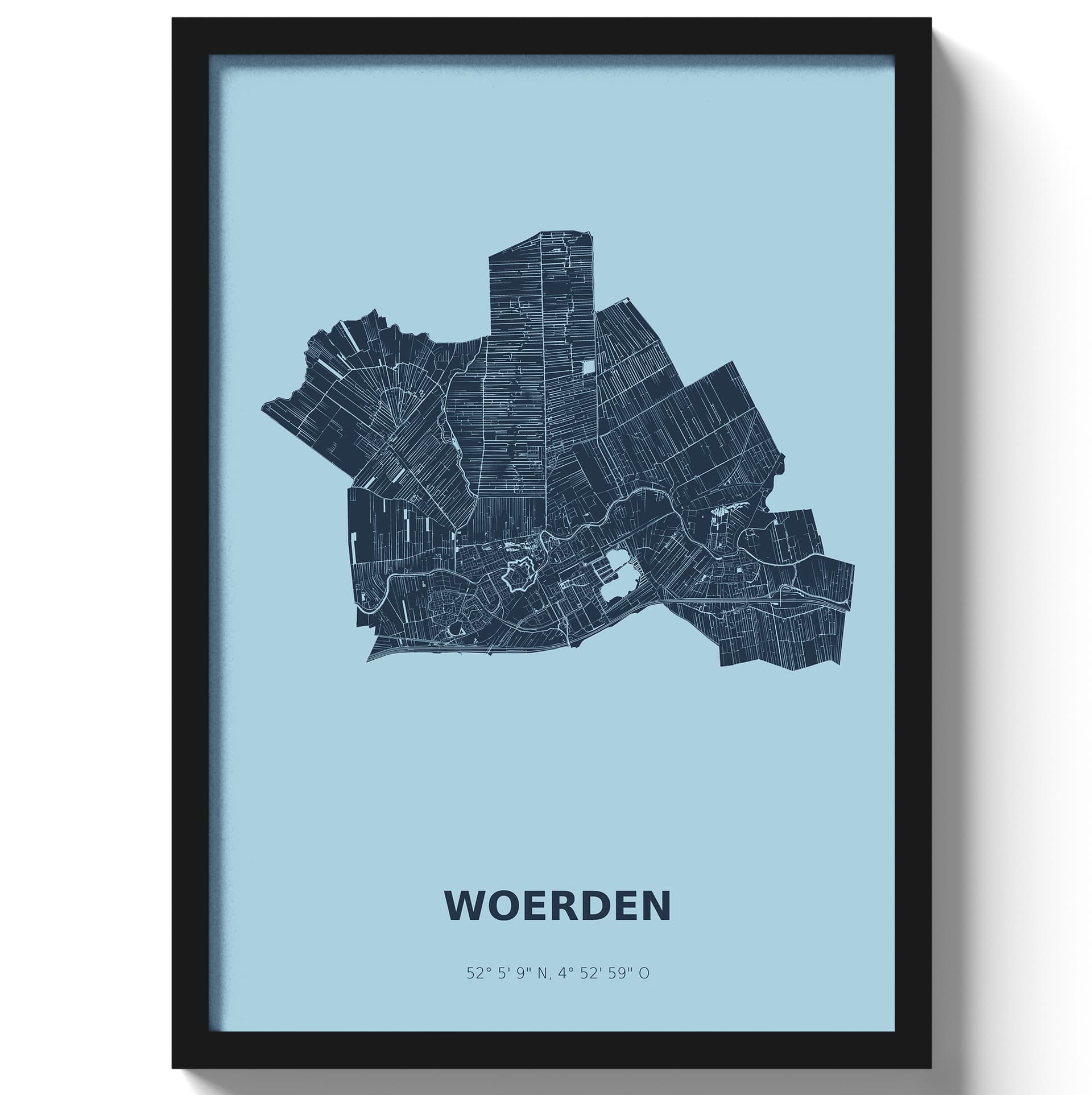 Poster Woerden - Blauw