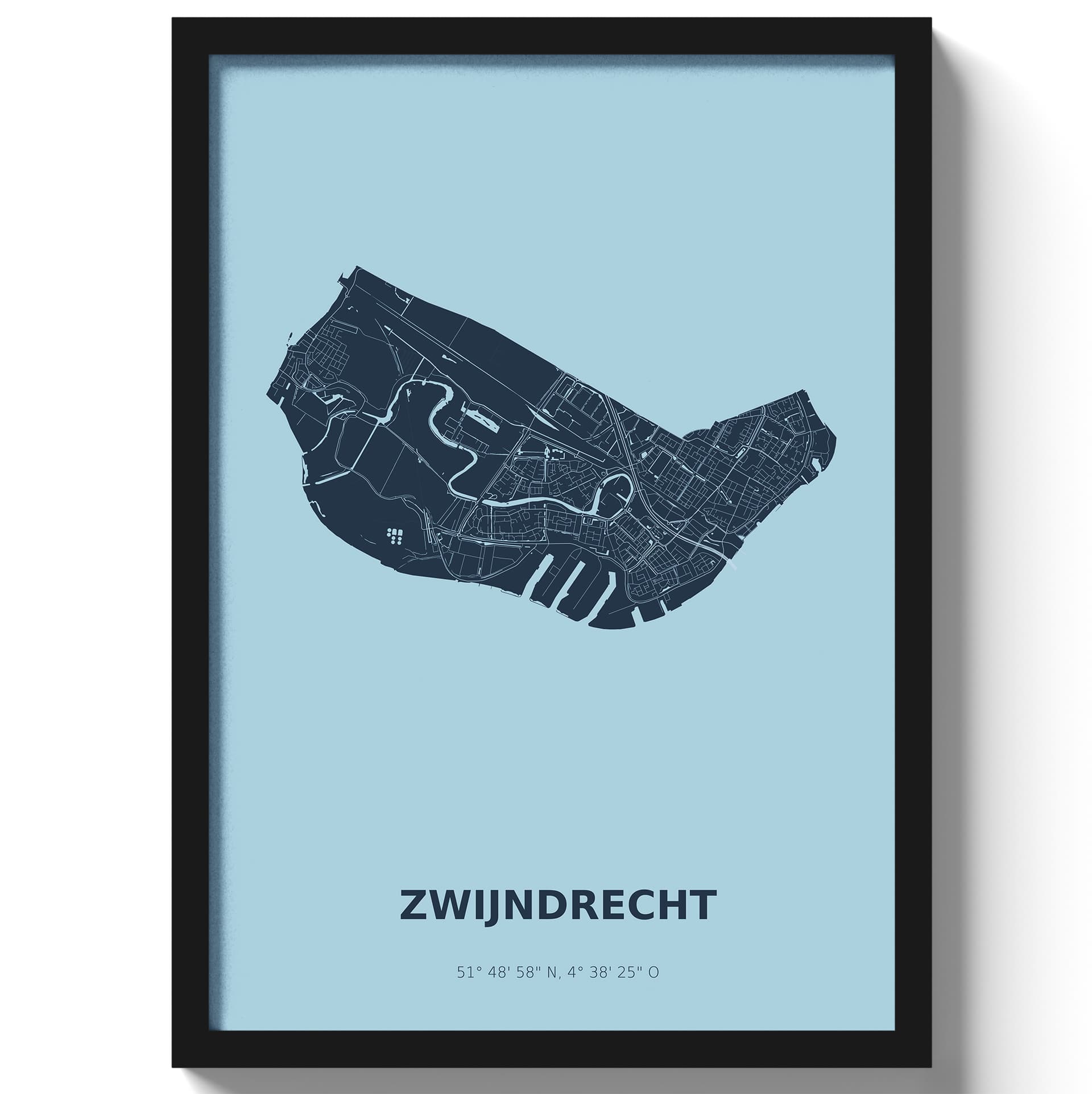 Poster Zwijndrecht - Blauw