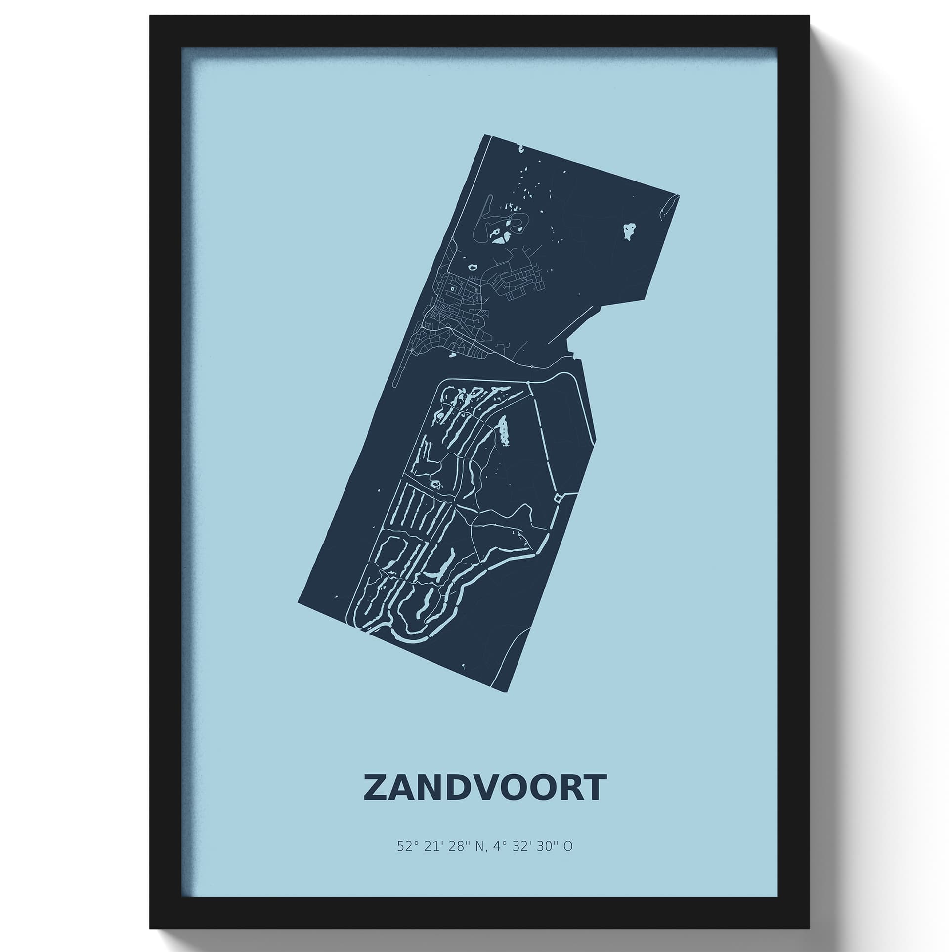 Poster Zandvoort - Blauw