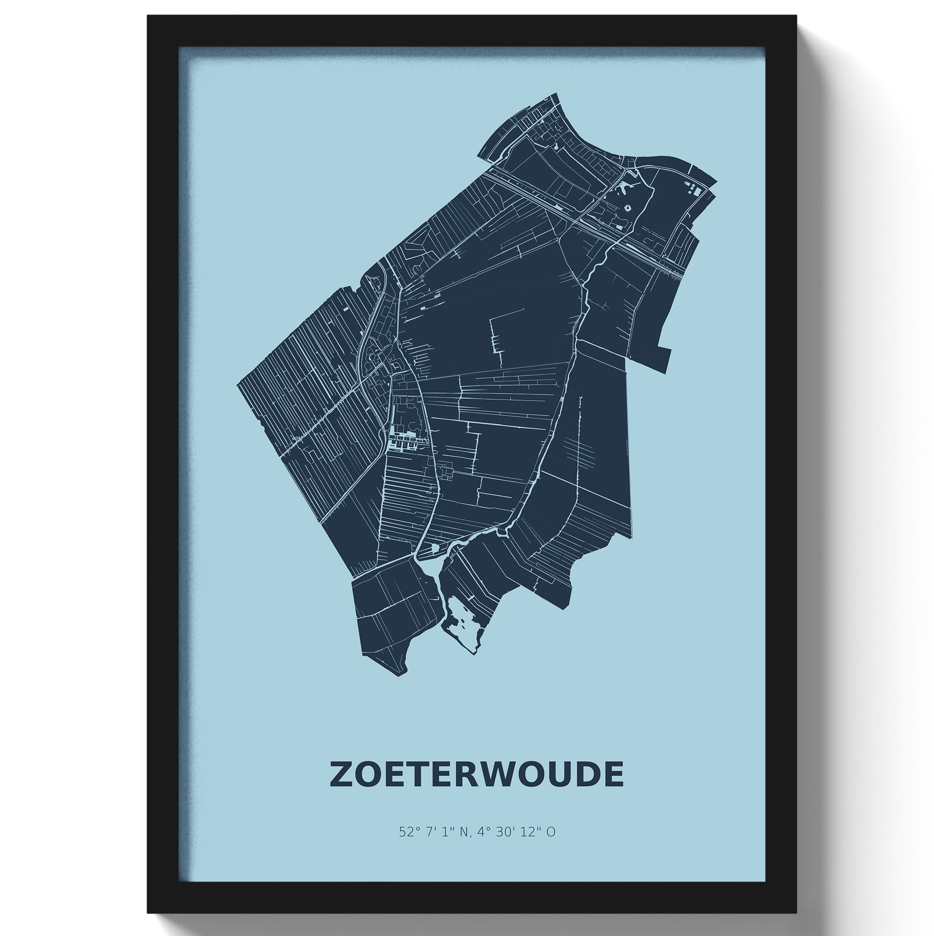 Poster Zoeterwoude - Blauw