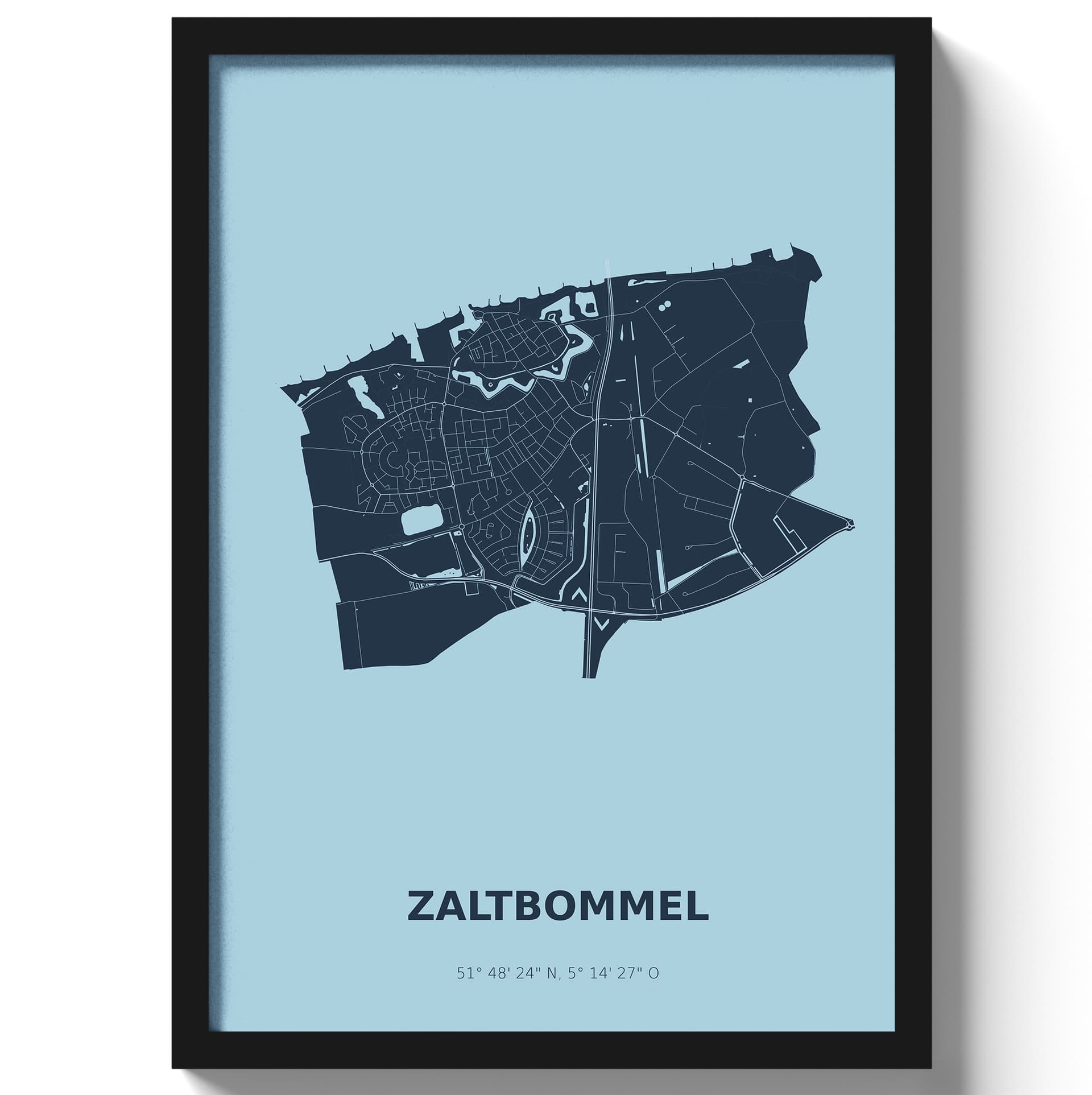 Poster Zaltbommel - Blauw