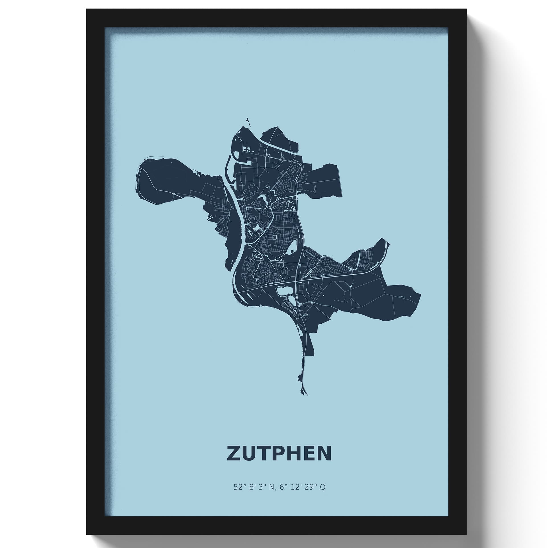 Poster Zutphen - Blauw