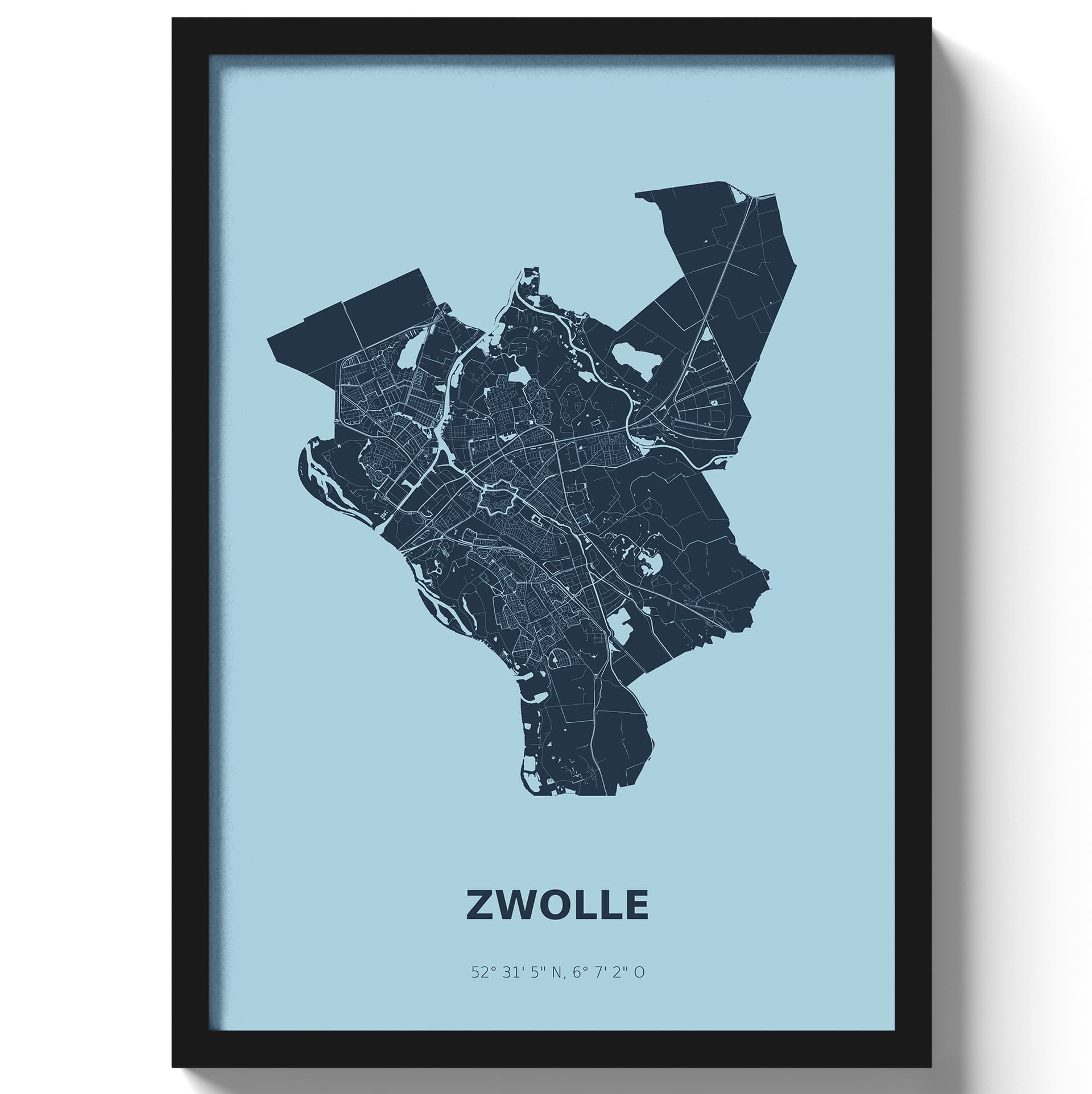Poster Zwolle - Blauw