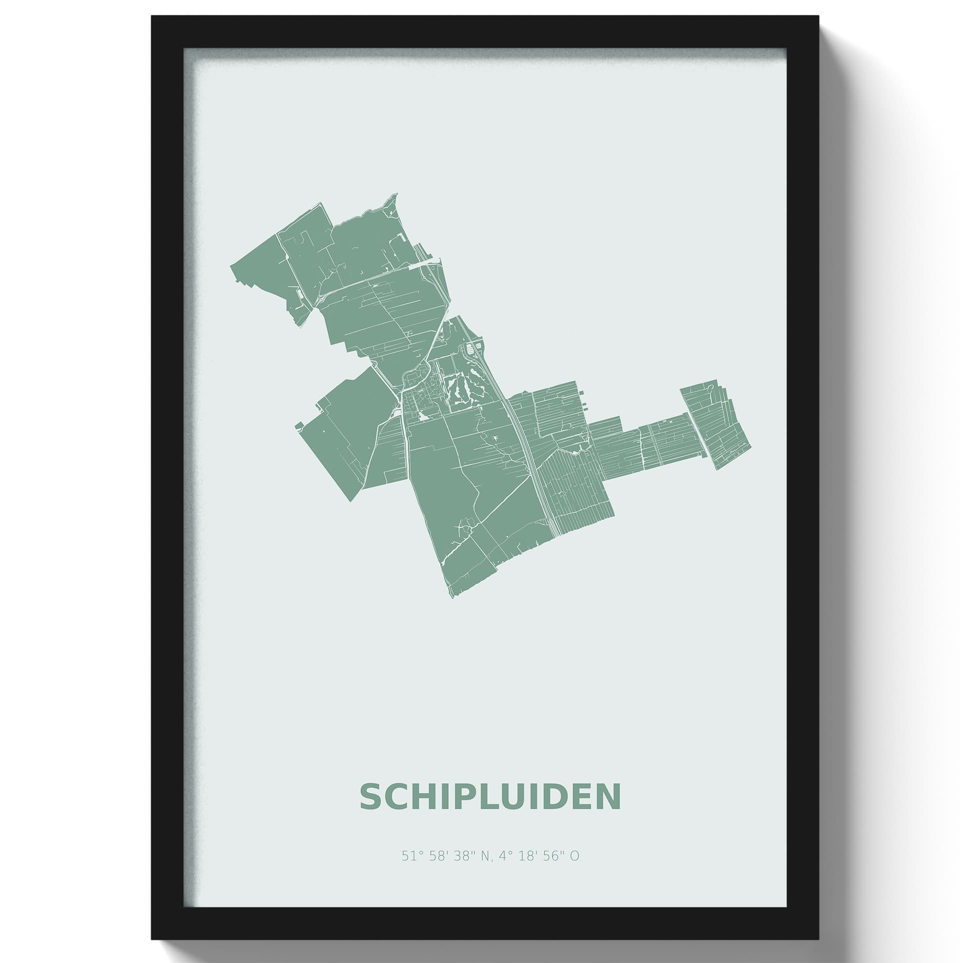 Poster Schipluiden - Groen