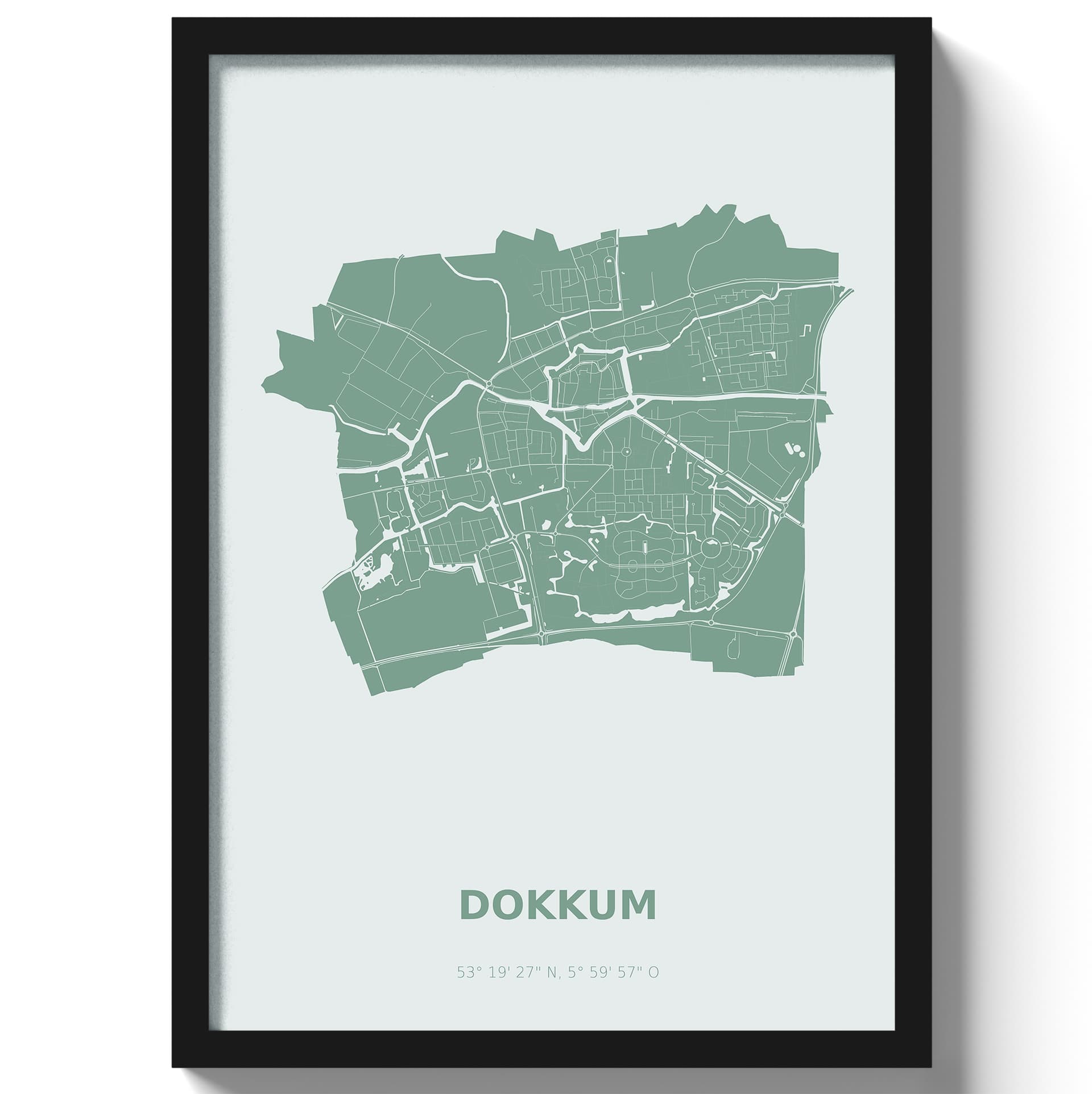 Poster Dokkum - Groen