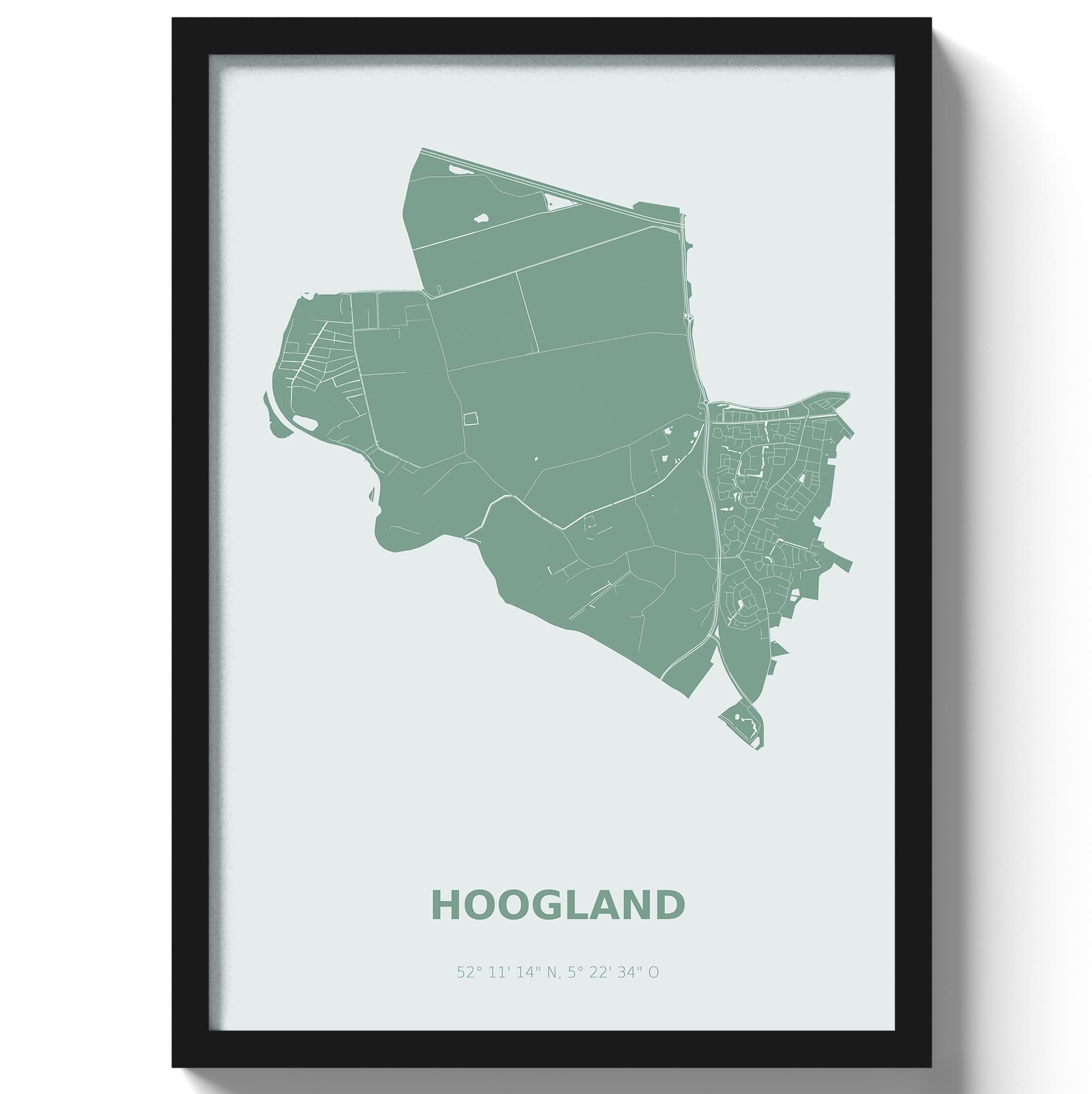 Poster Hoogland - Groen
