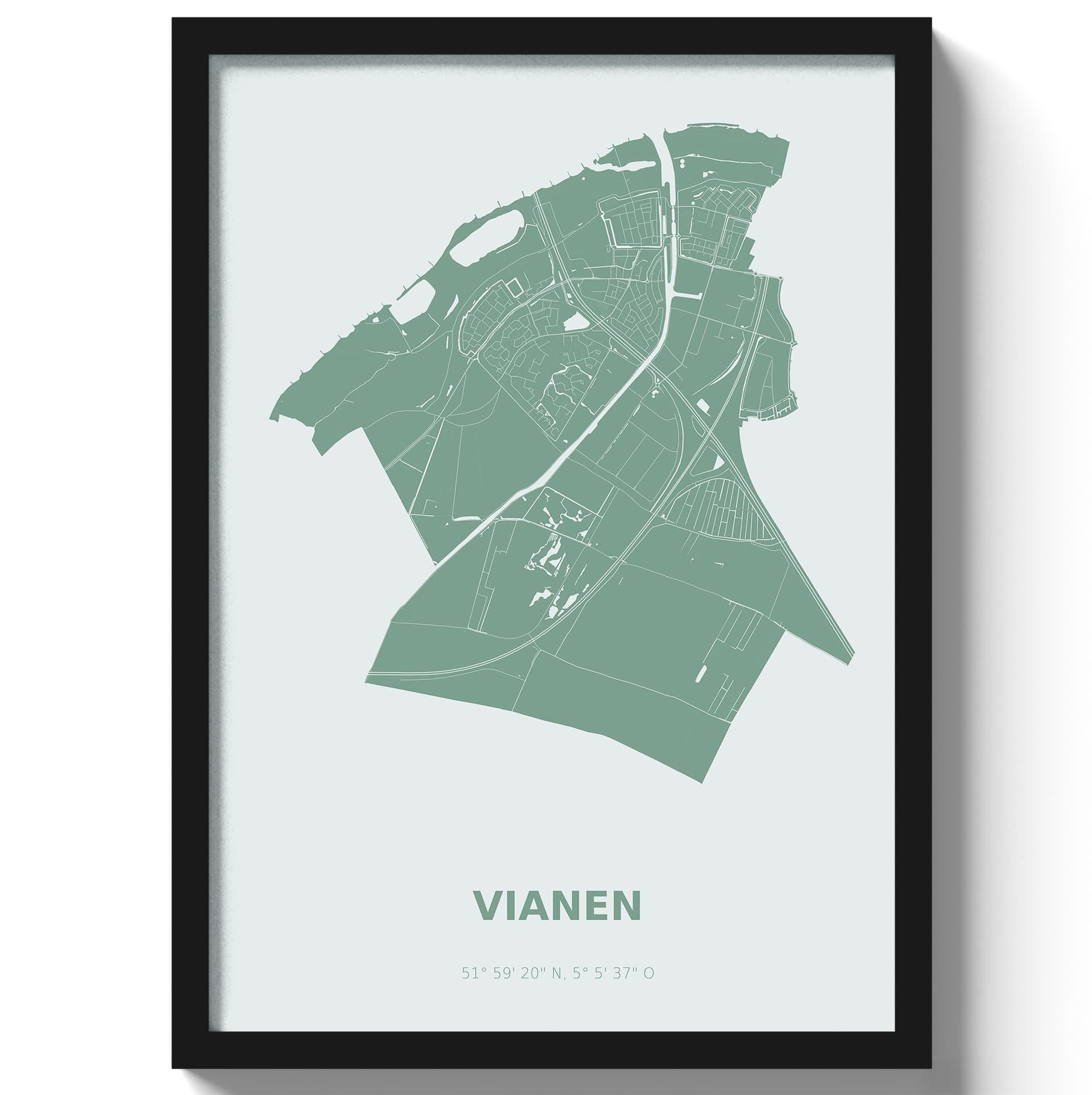 Poster Vianen - Groen