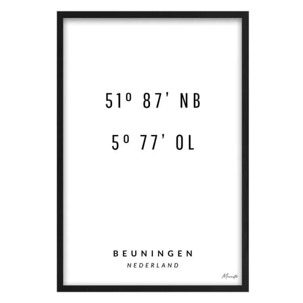 Coordinaten Beuningen
