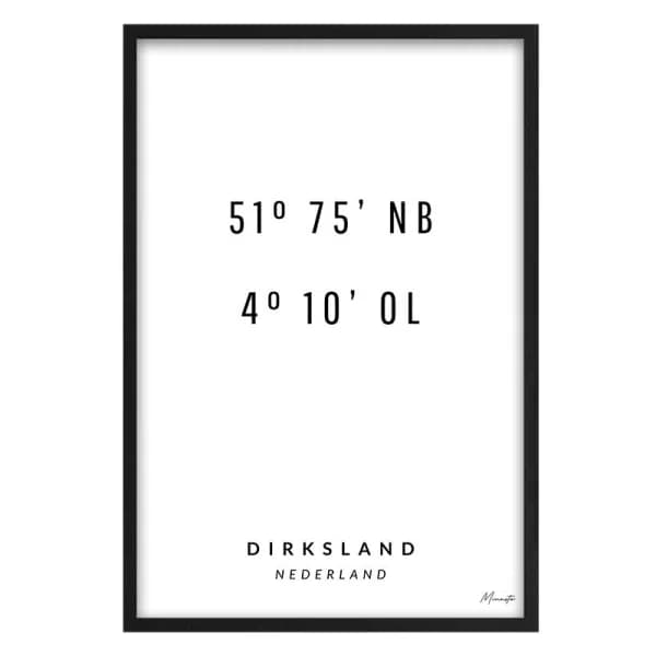Coordinaten Dirksland