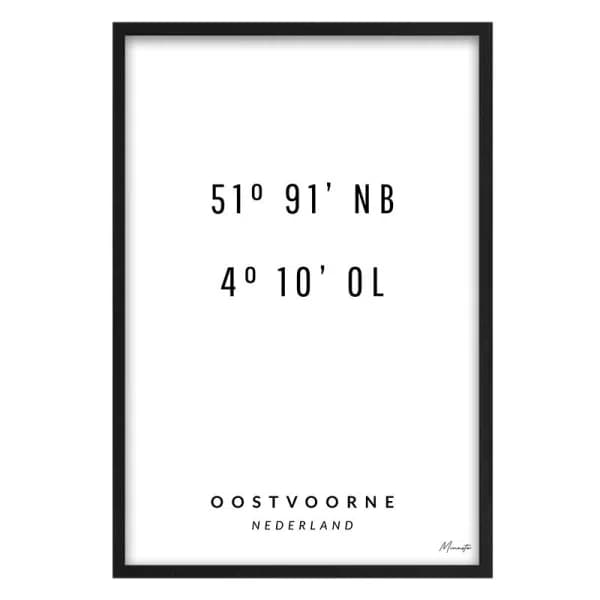Coordinaten Oostvoorne