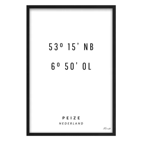 Coordinaten Peize