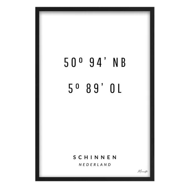 Coordinaten Schinnen