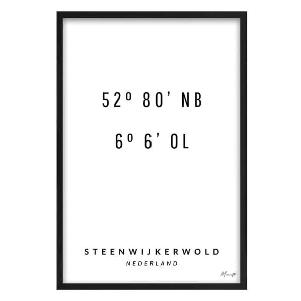Coordinaten Steenwijkerwold