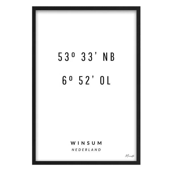 Coordinaten Winsum