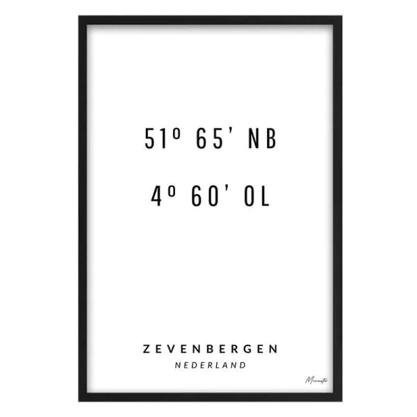 Coordinaten Zevenbergen