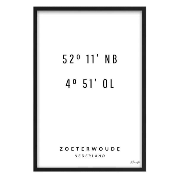 Coordinaten Zoeterwoude