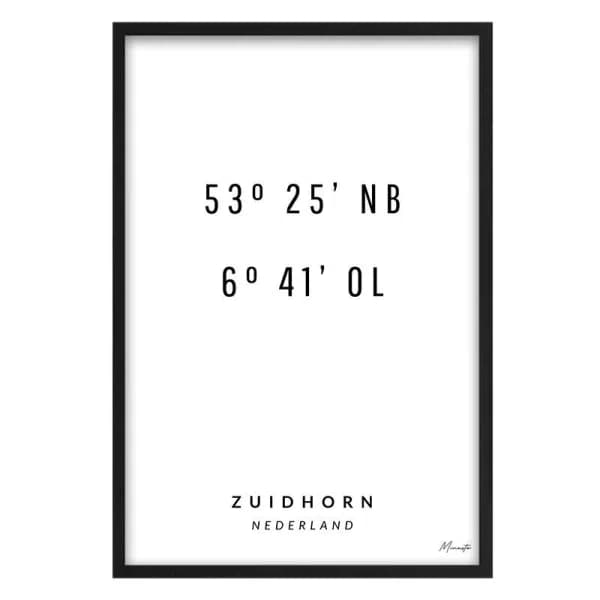 Coordinaten Zuidhorn