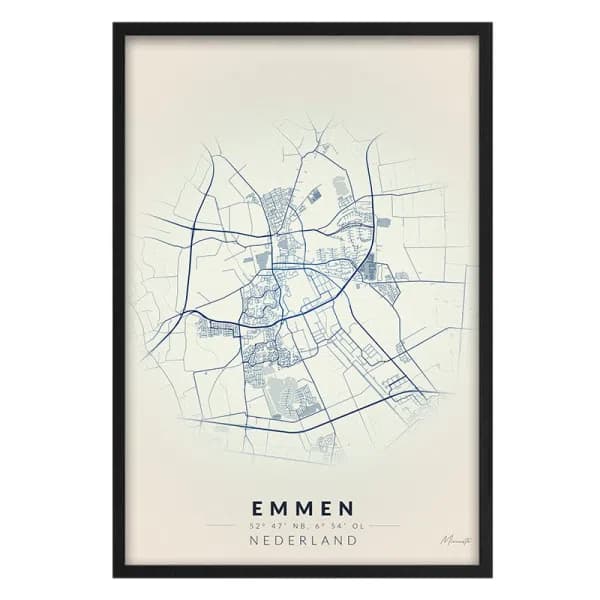 Vintage Kaart Emmen
