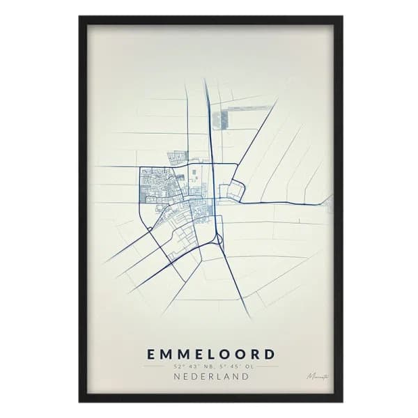 Vintage Kaart Emmeloord