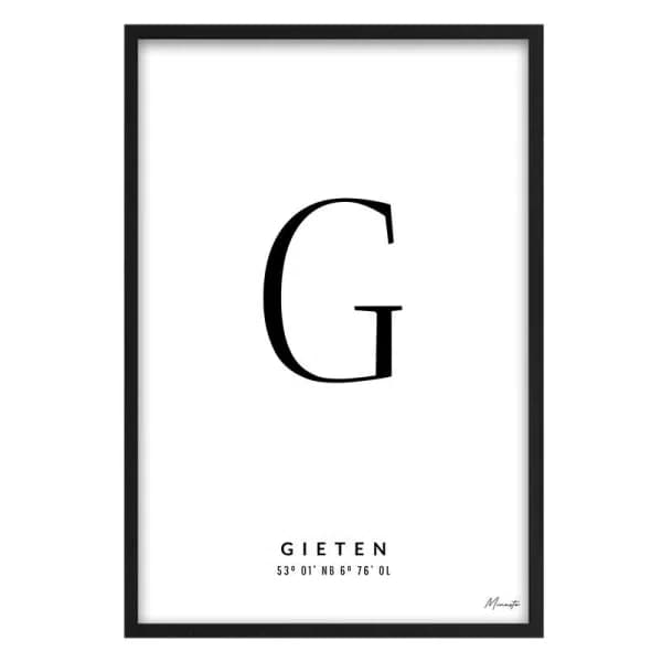 Letter G Gieten