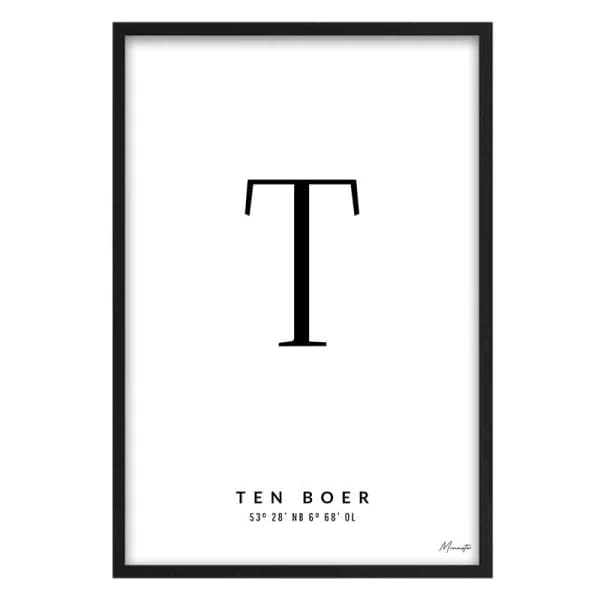 Letter T Ten Boer