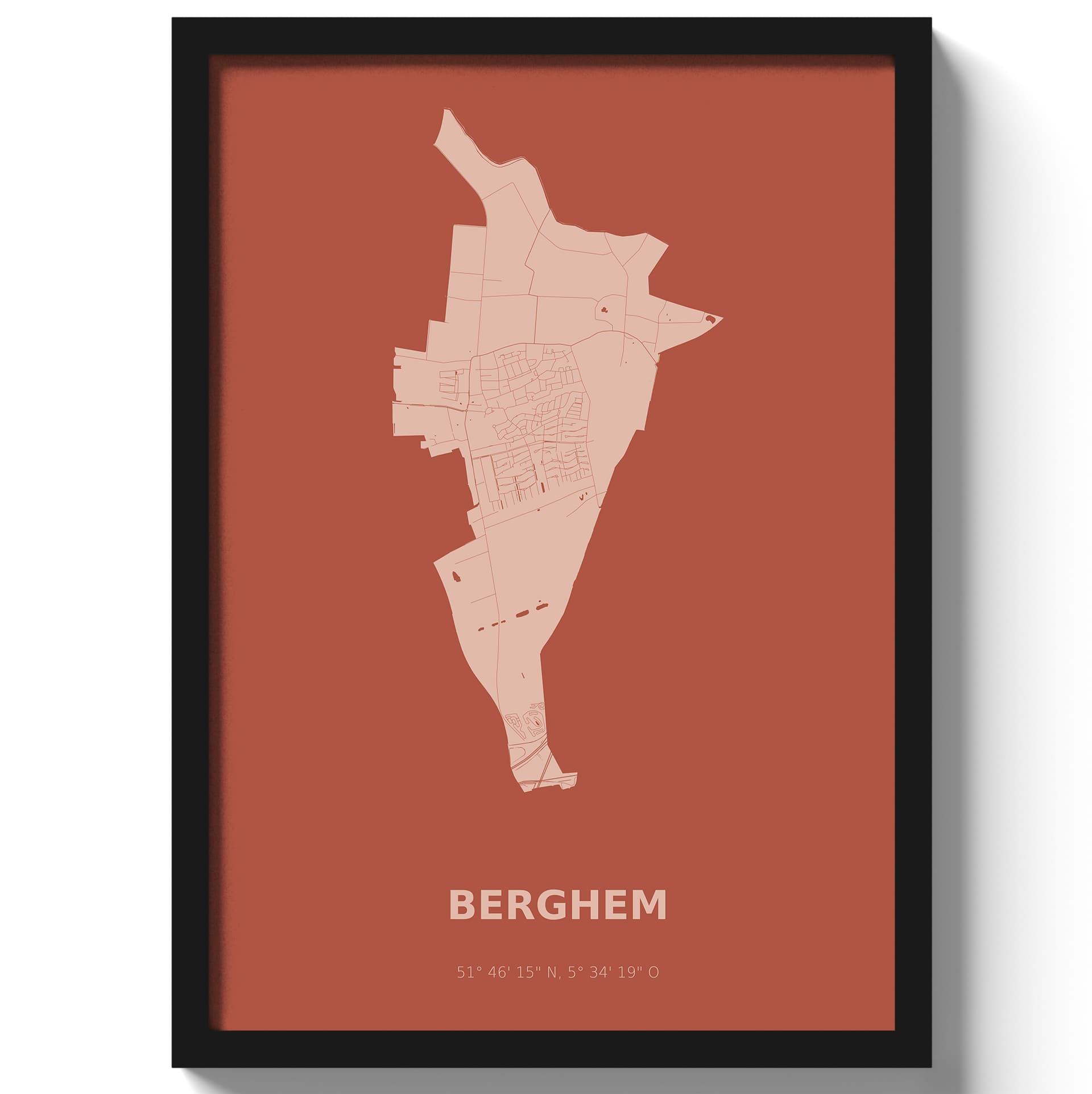 Poster Berghem - Rood