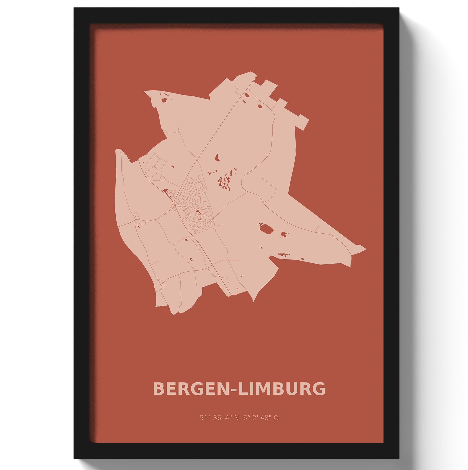 Poster Bergen - Rood