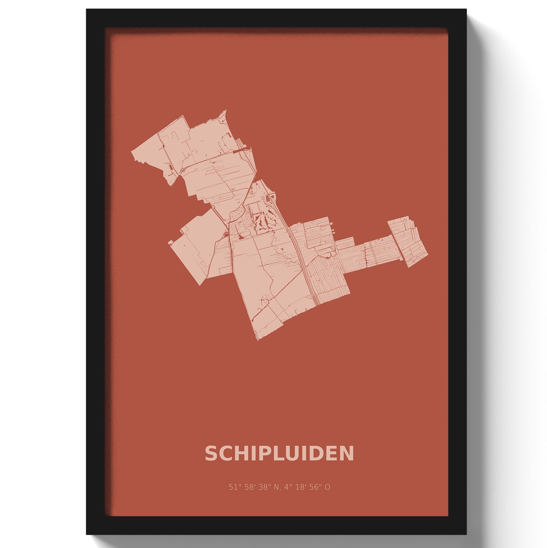Poster Schipluiden - Rood