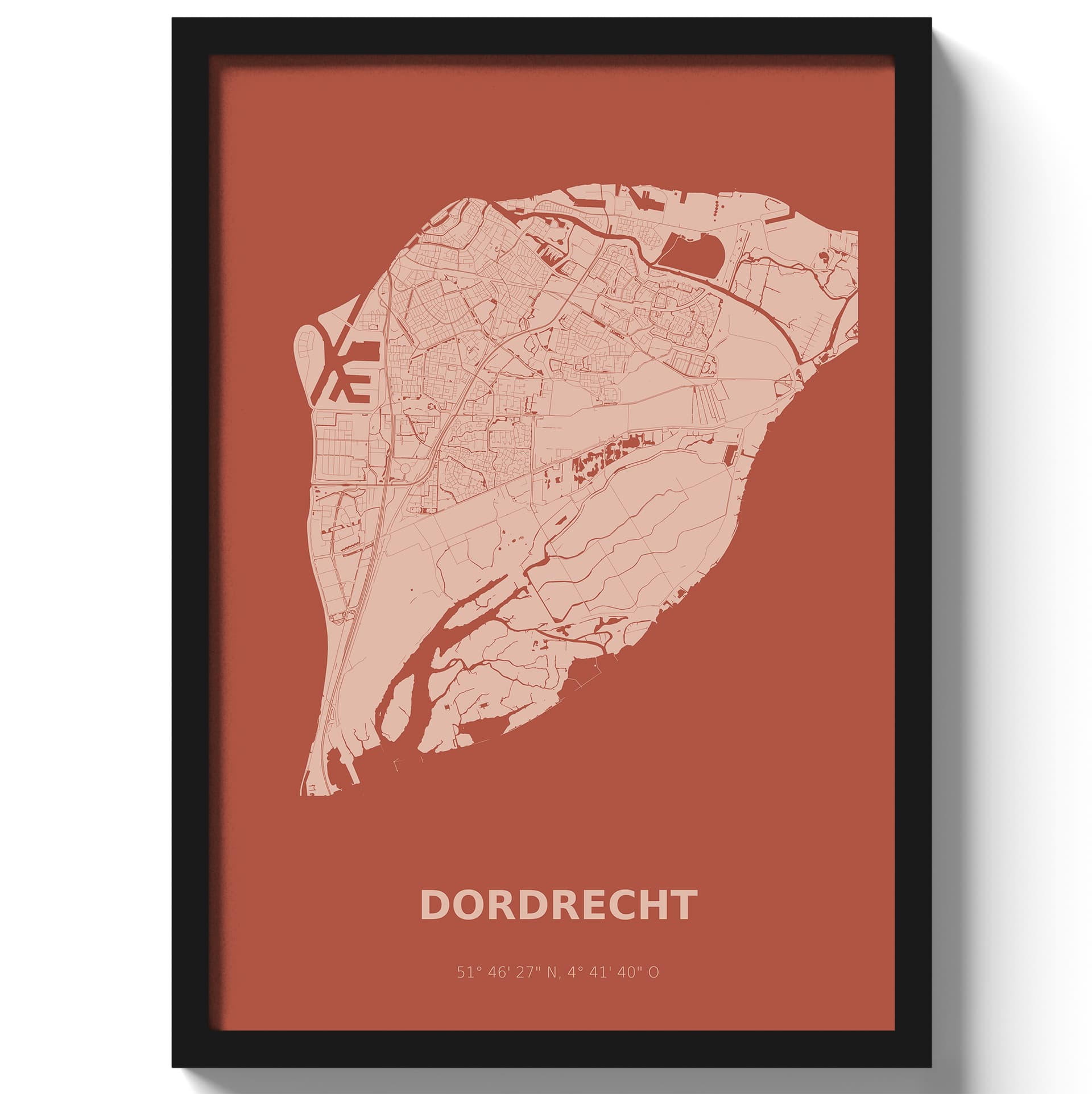 Poster Dordrecht - Rood