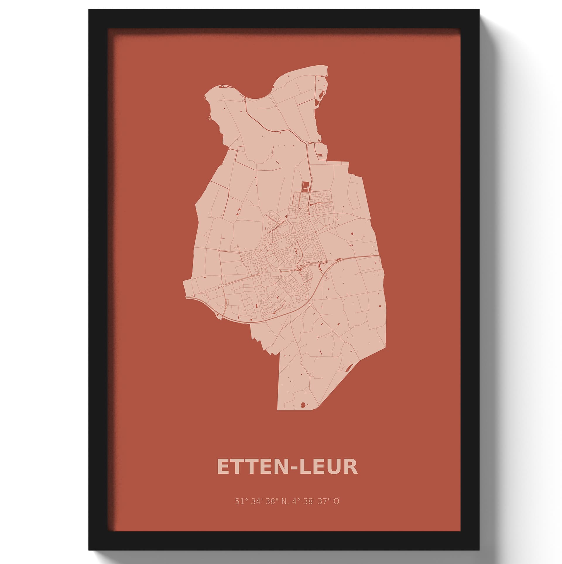 Poster Etten-LeurA4 - 21 x 30 cm - Rood
