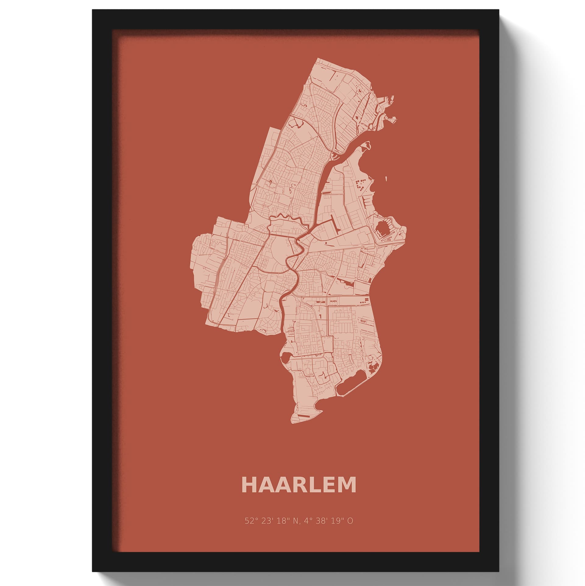 Poster Haarlem - Rood