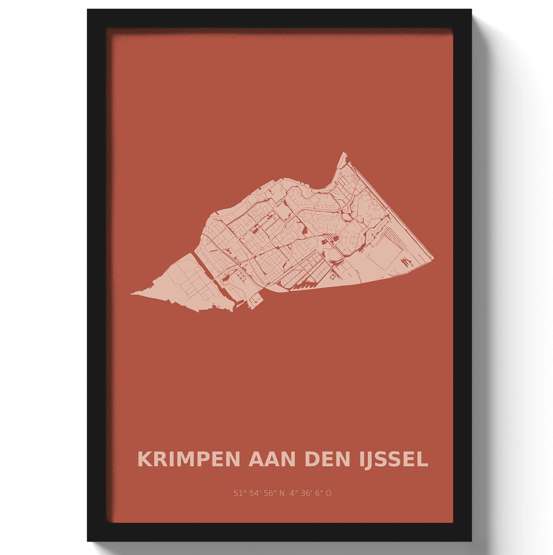 Poster Krimpen aan den IJssel - Rood