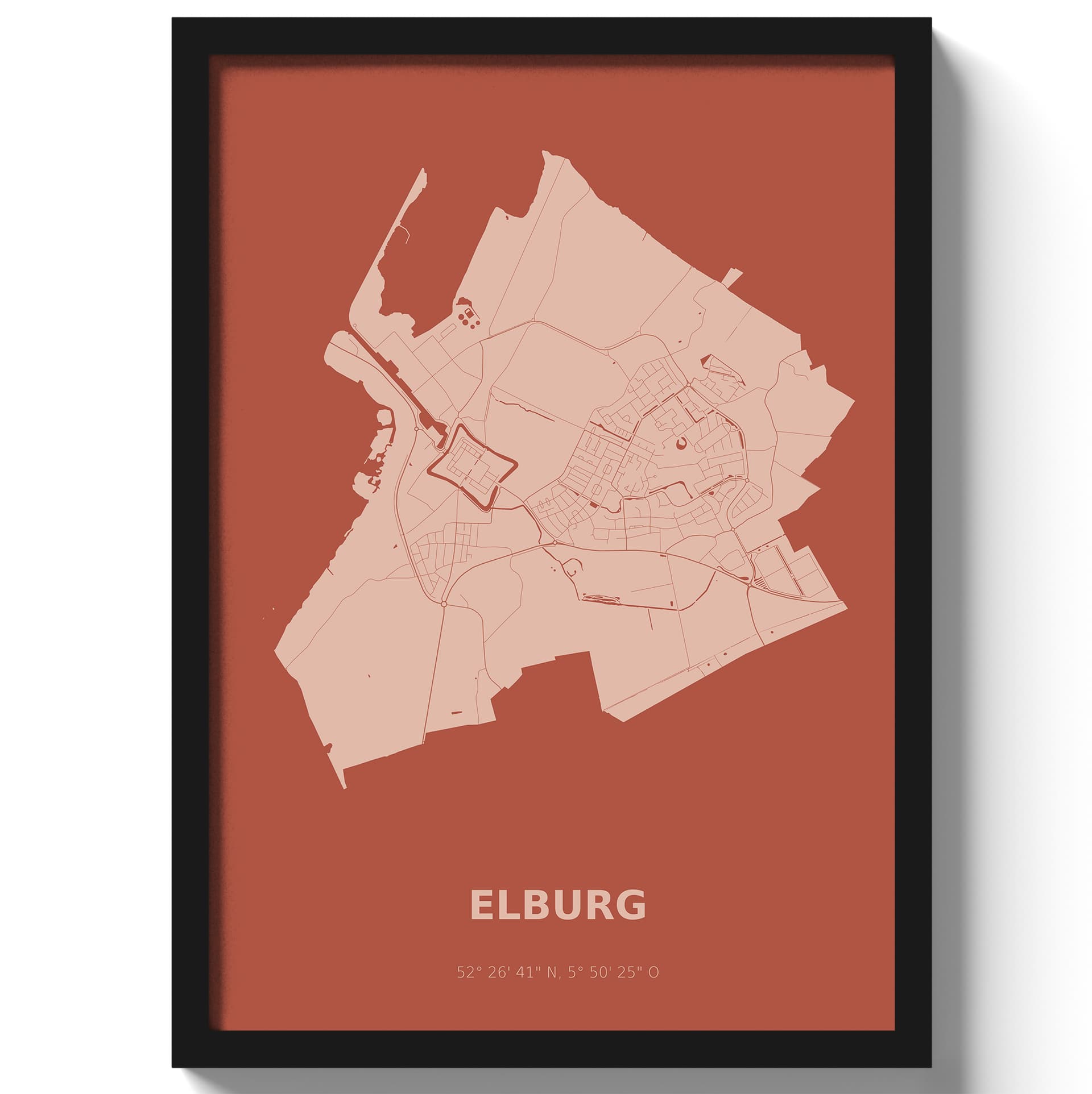Poster Elburg - Rood