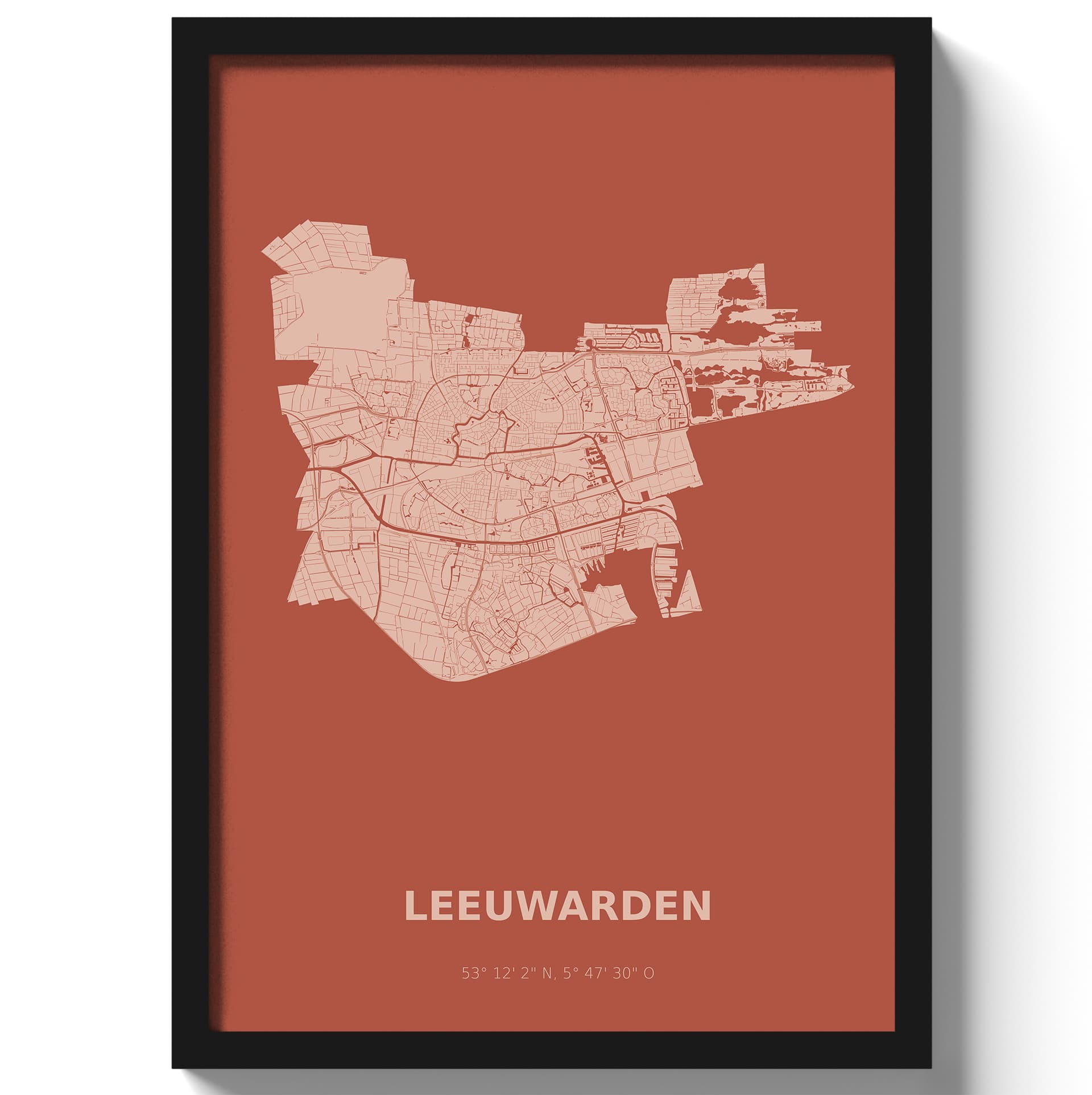 Poster Leeuwarden - Rood