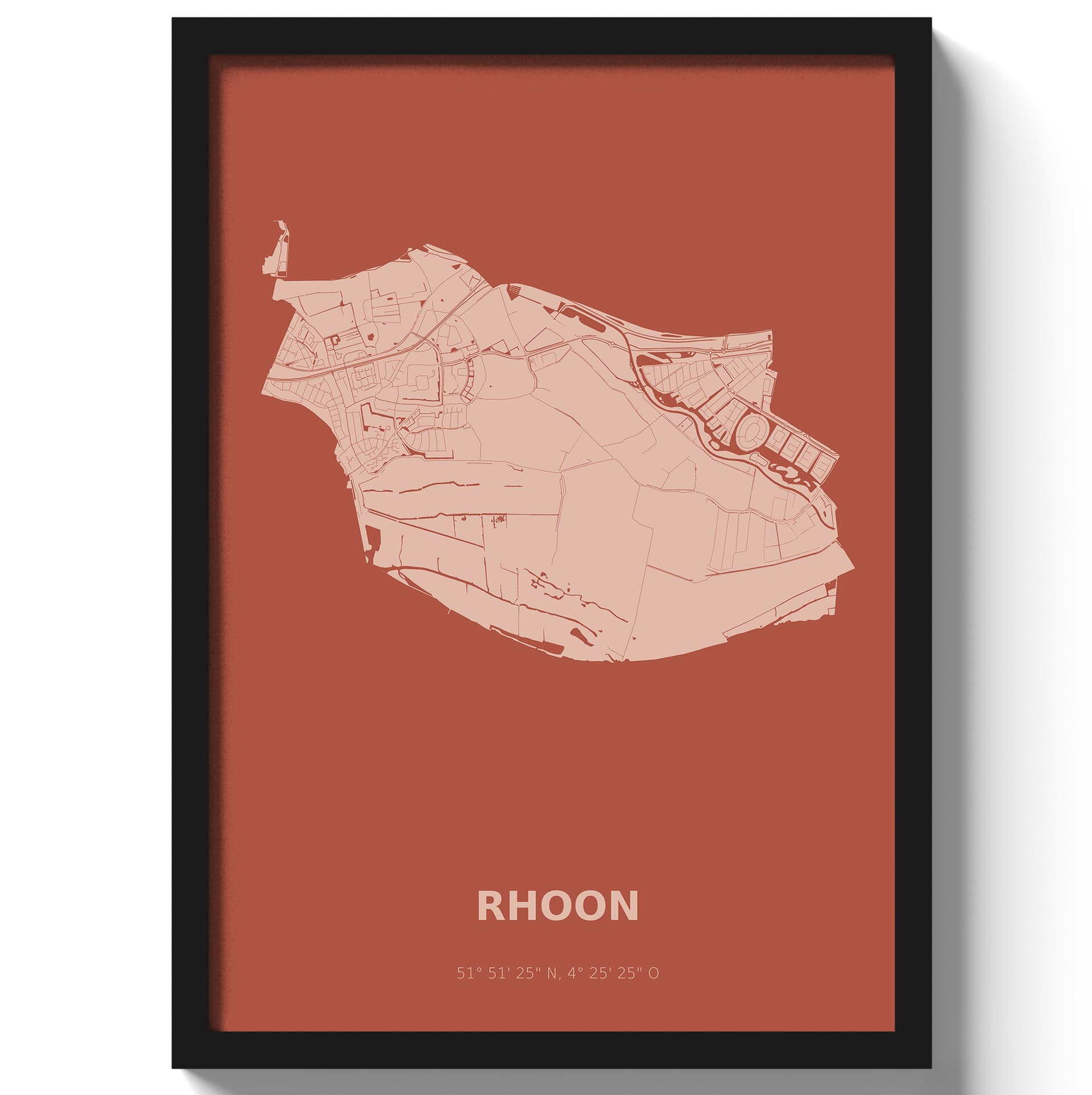 Poster Rhoon - Rood