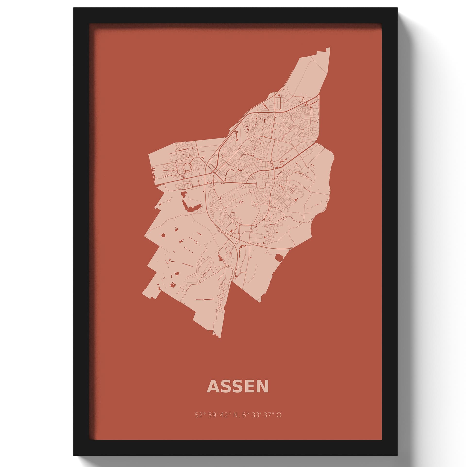 Poster Assen - Rood