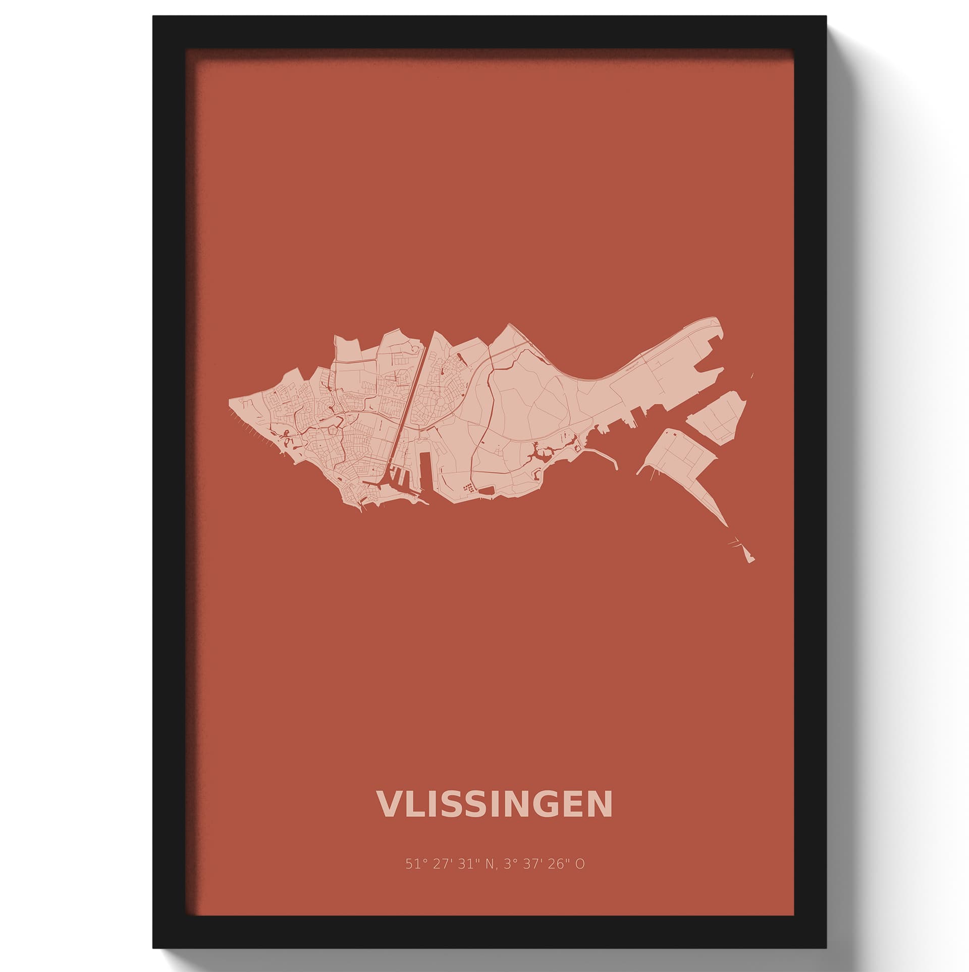 Poster Vlissingen - Rood