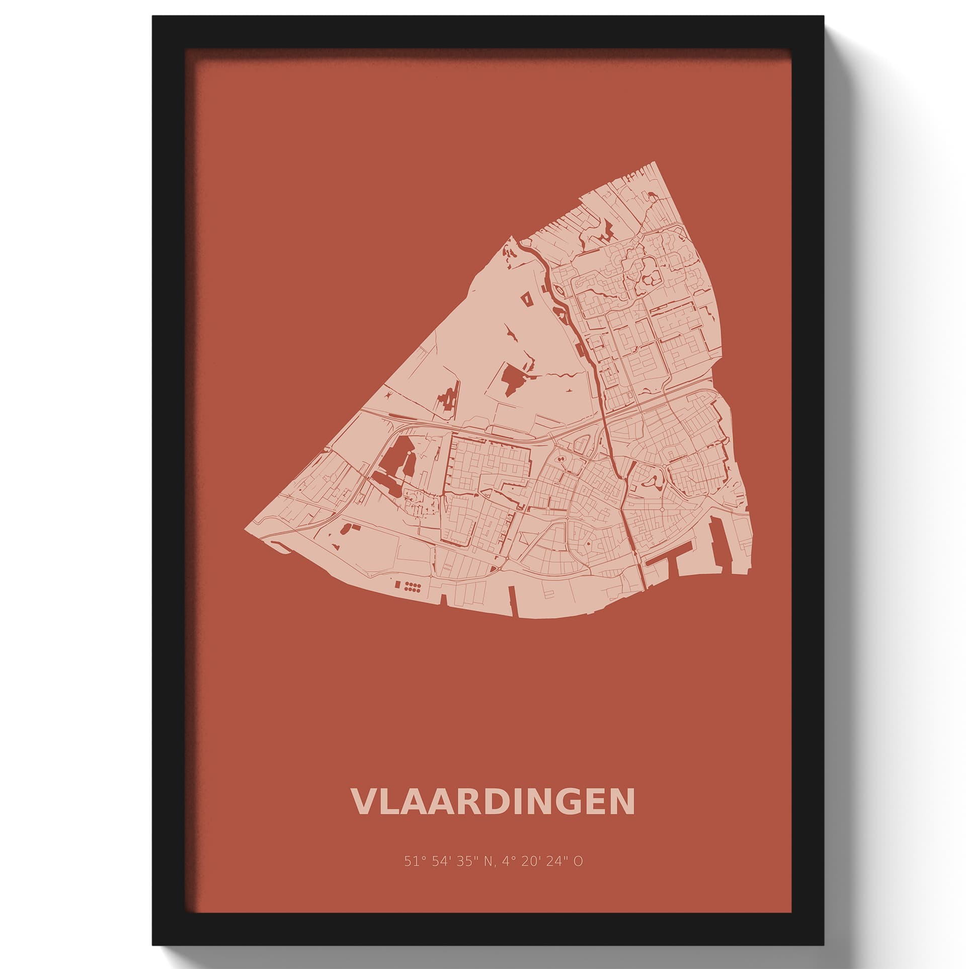 Poster Vlaardingen - Rood