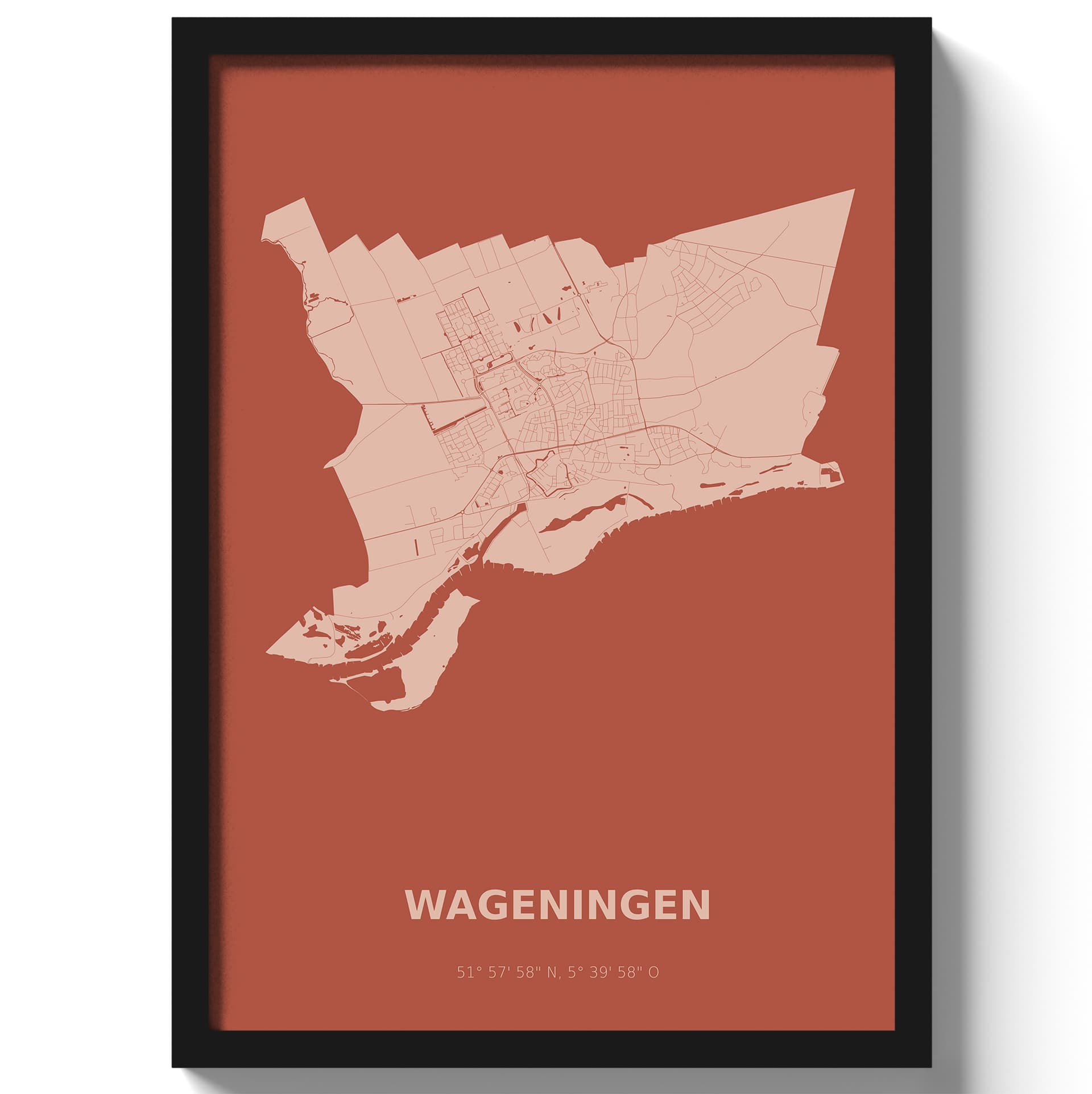 Poster Wageningen - Rood