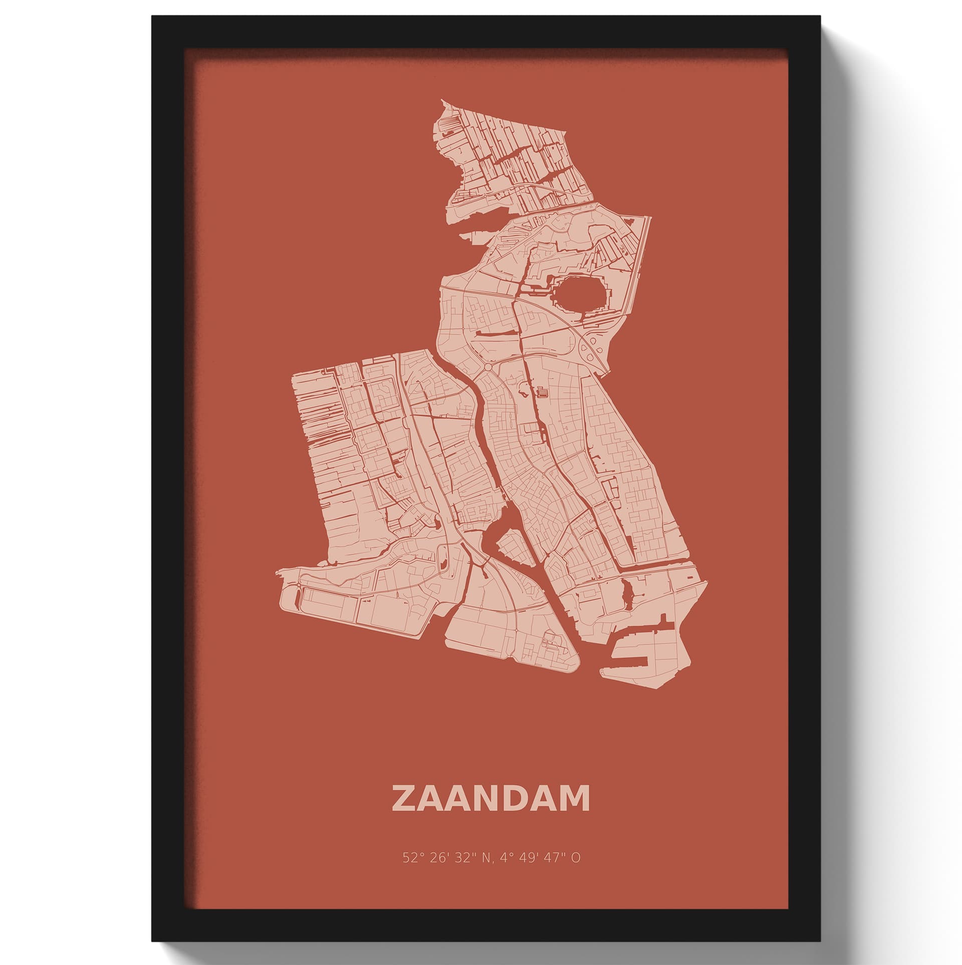 Poster Zaandam - Rood