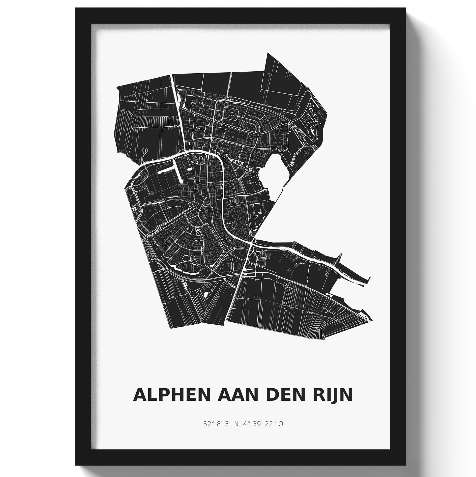 Poster Alphen aan den Rijn - Zwart/Wit