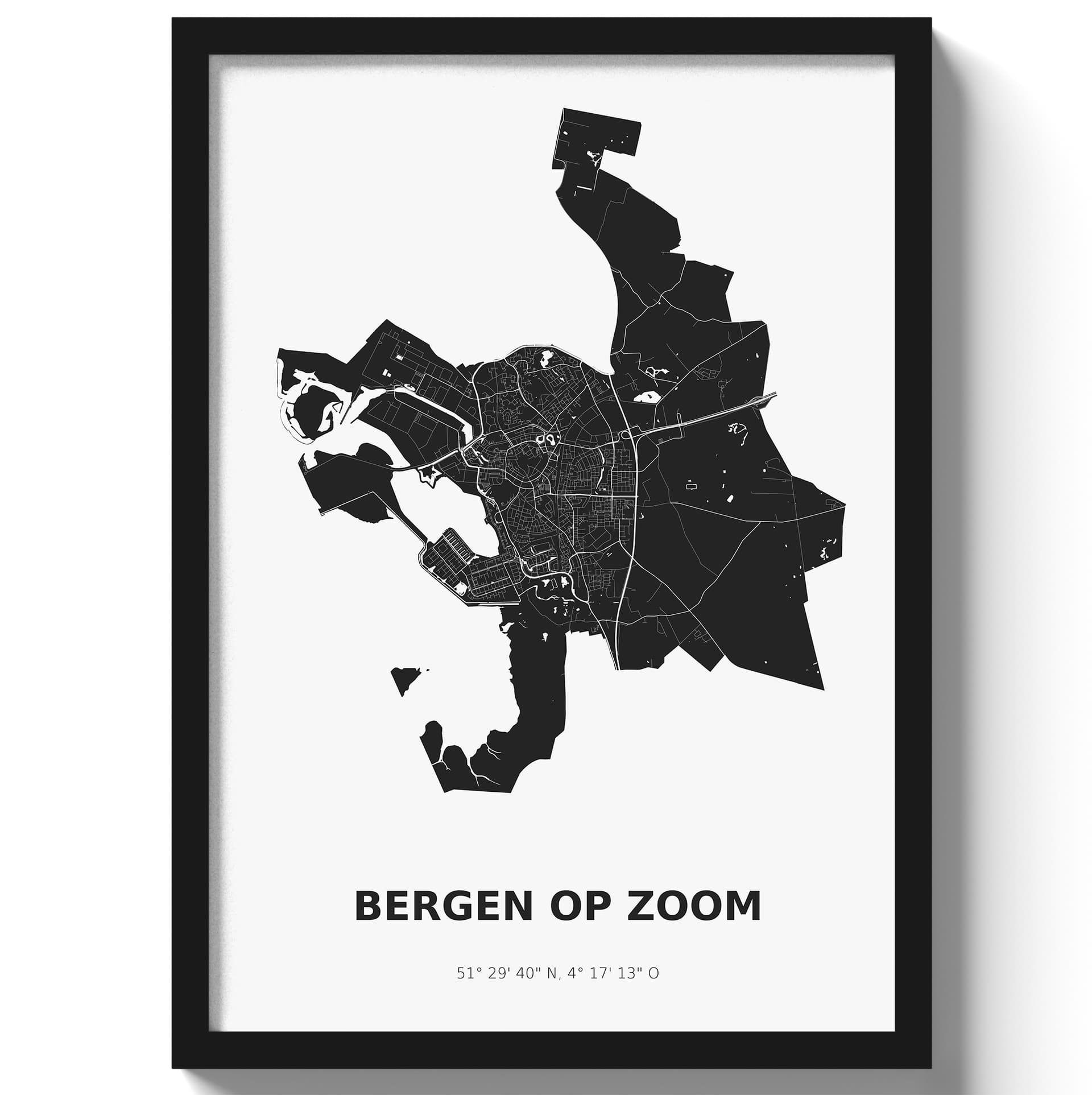 Poster Bergen op Zoom - Zwart/Wit