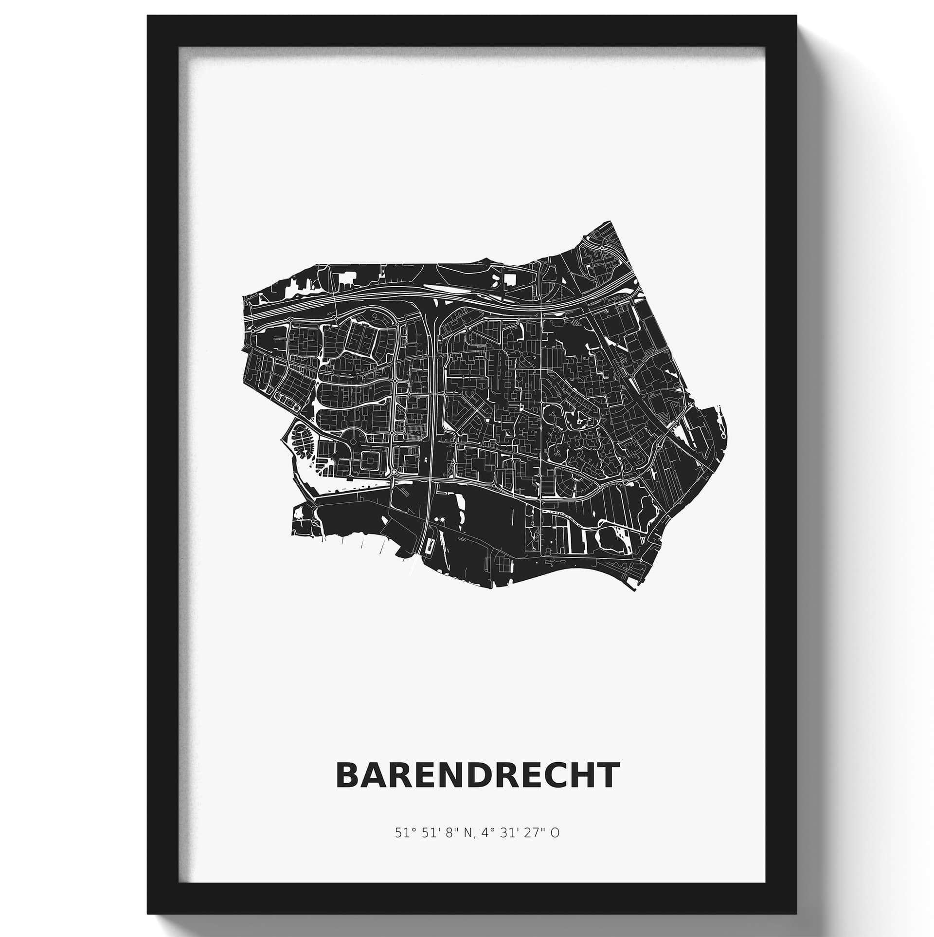 Poster Barendrecht - Zwart/Wit