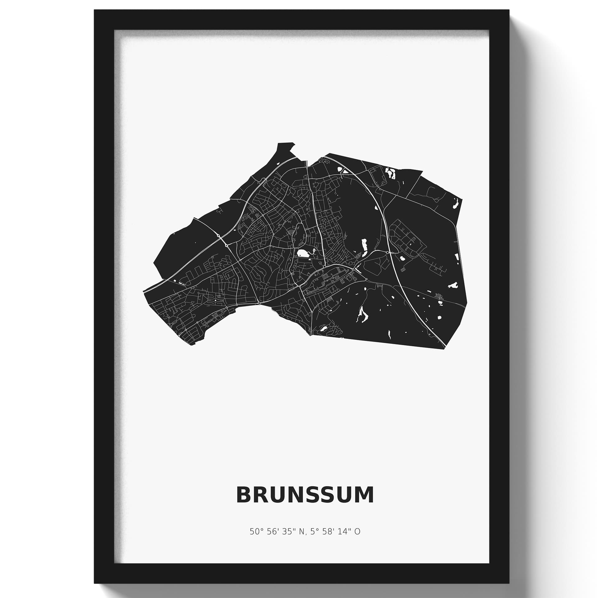 Poster Brunssum - Zwart/Wit
