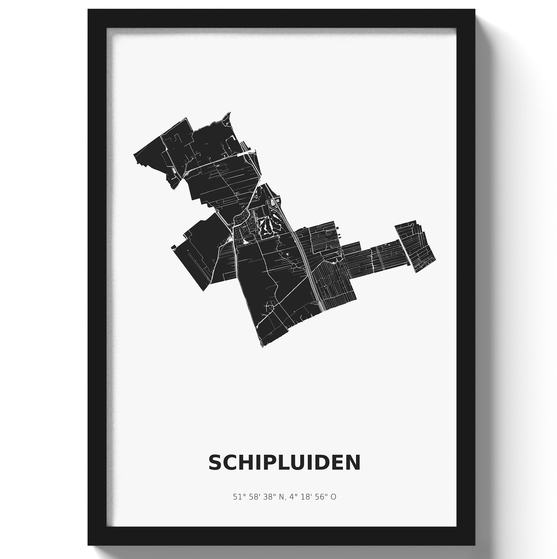 Poster Schipluiden - Zwart/Wit