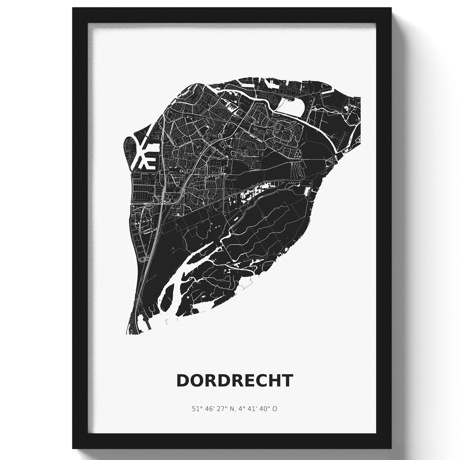 Poster Dordrecht - Zwart/Wit