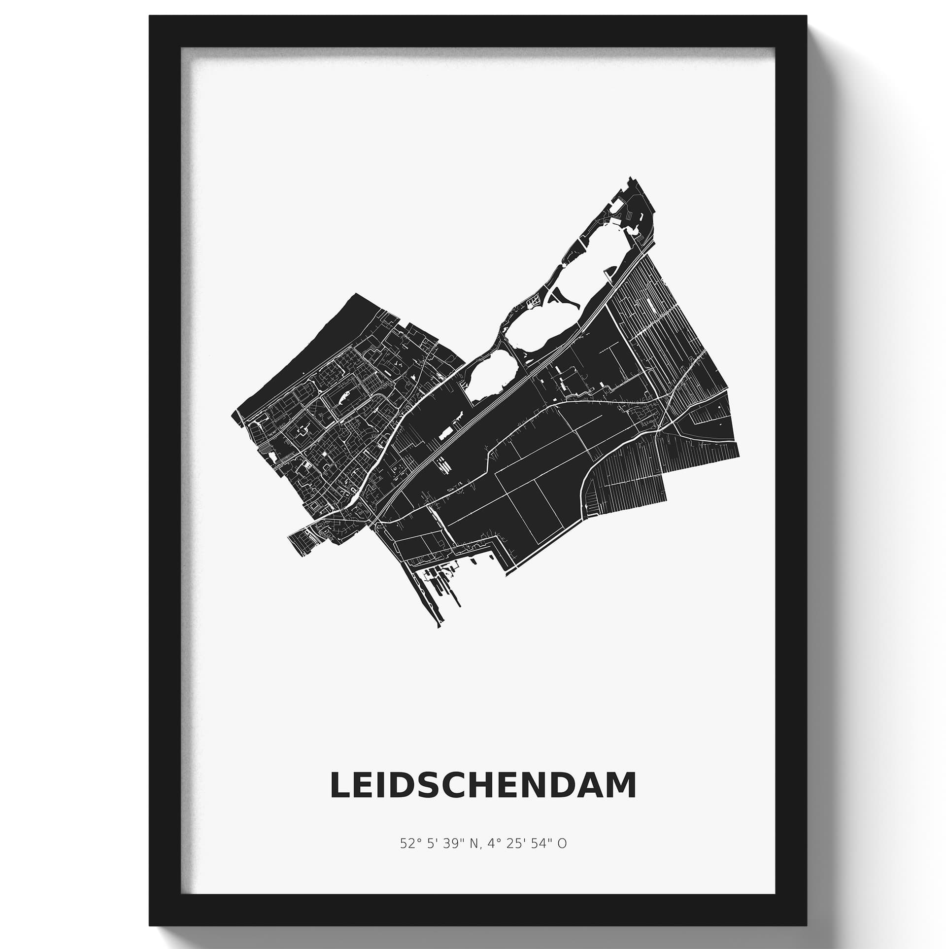 Poster Leidschendam - Zwart/Wit