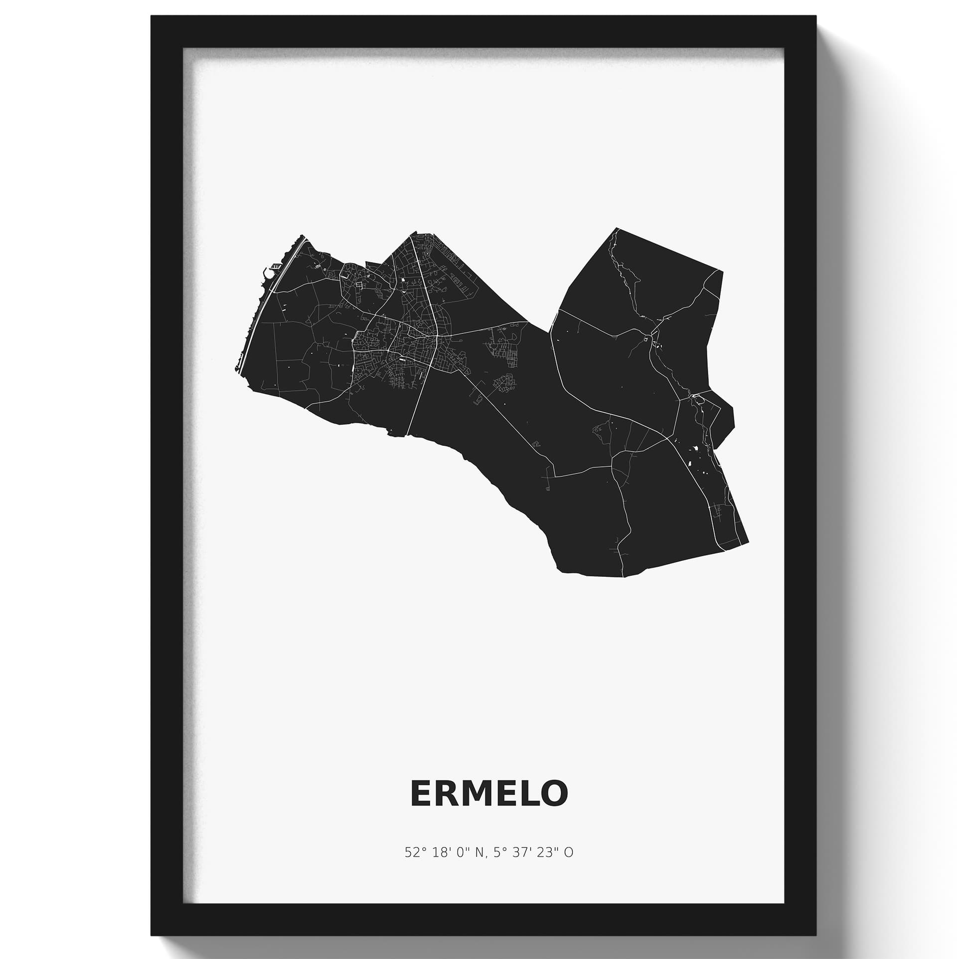 Poster Ermelo - Zwart/Wit