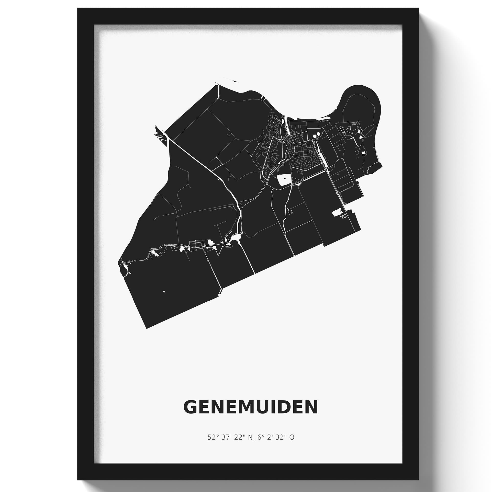 Poster Genemuiden - Zwart/Wit