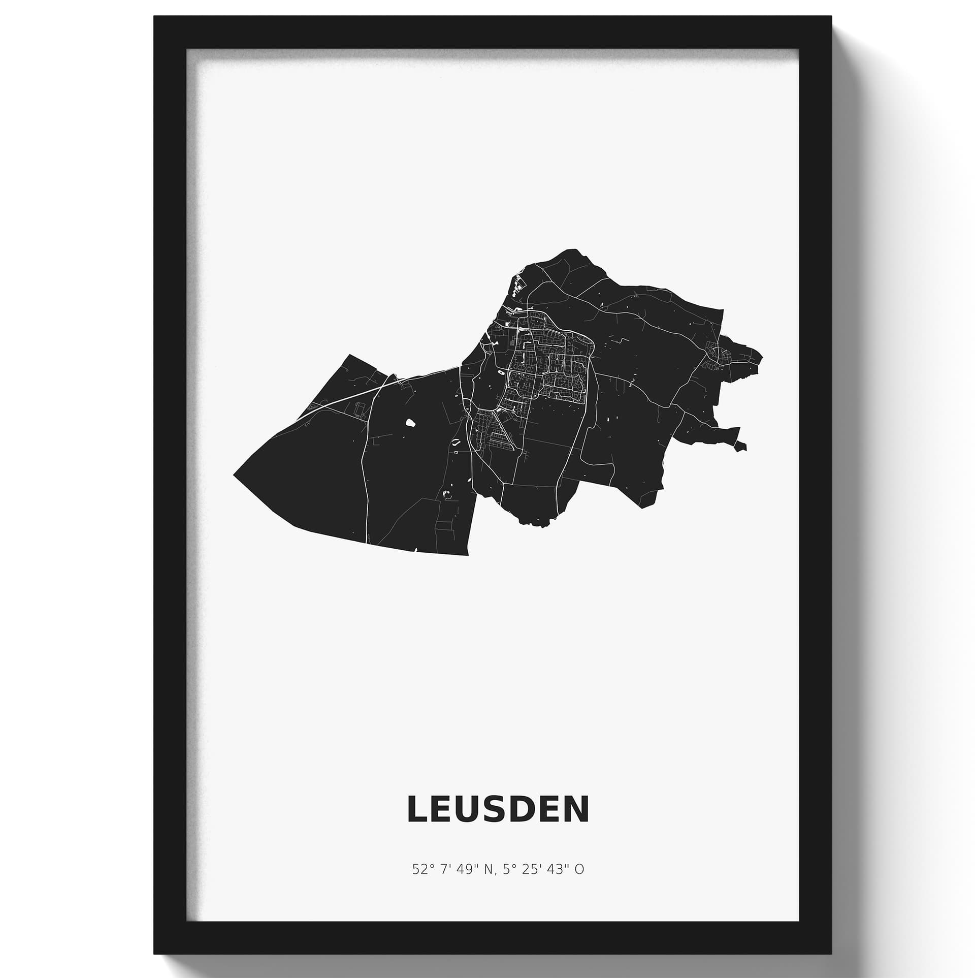 Poster Leusden - Zwart/Wit